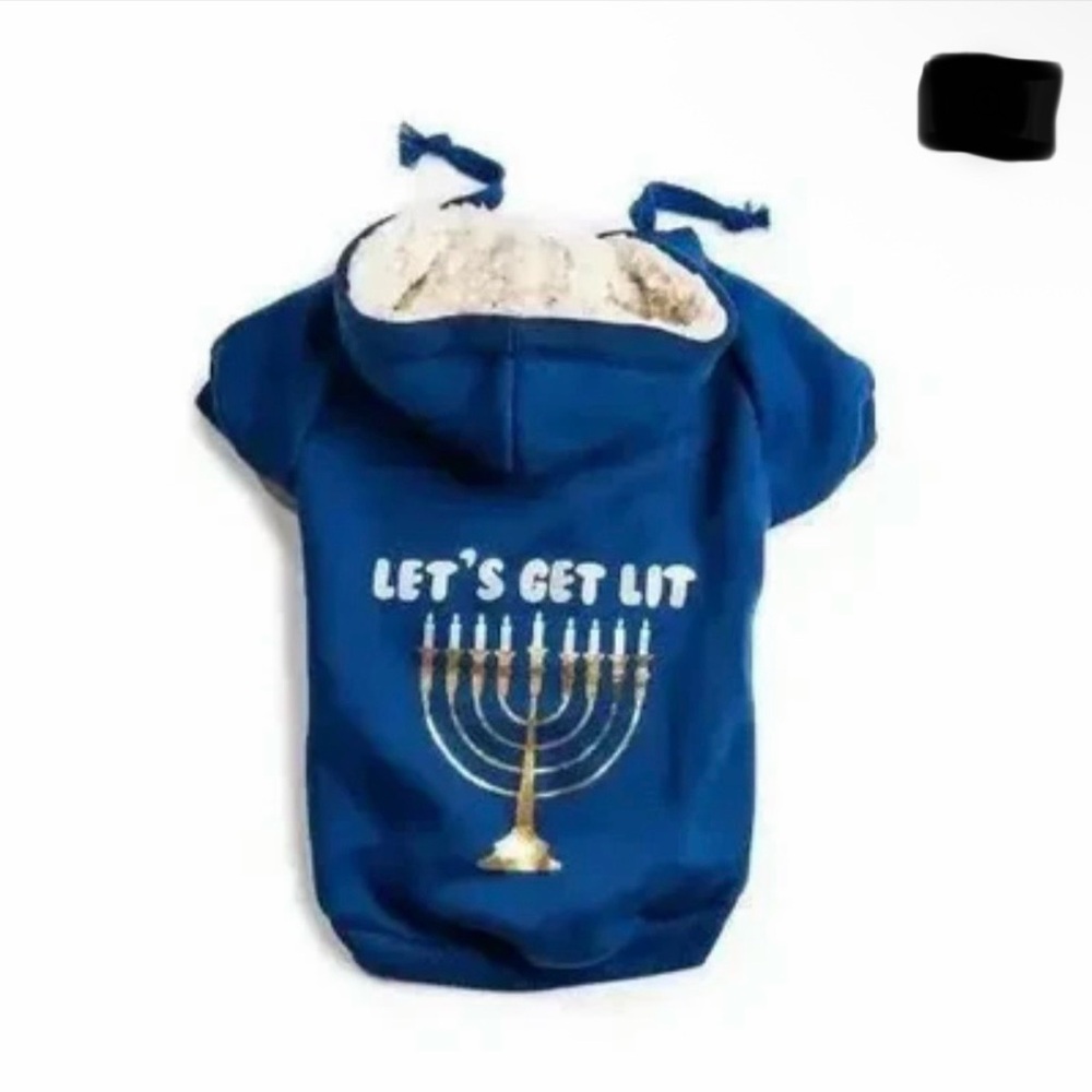 LET’S GET LIT HANUKKAH DOG HOODIE